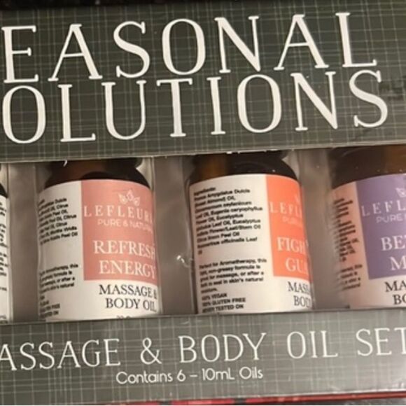 😊3/$30 Essential Oil Massage Oil Wellness set of 6 NEW IN BOX - Picture 16 of 16